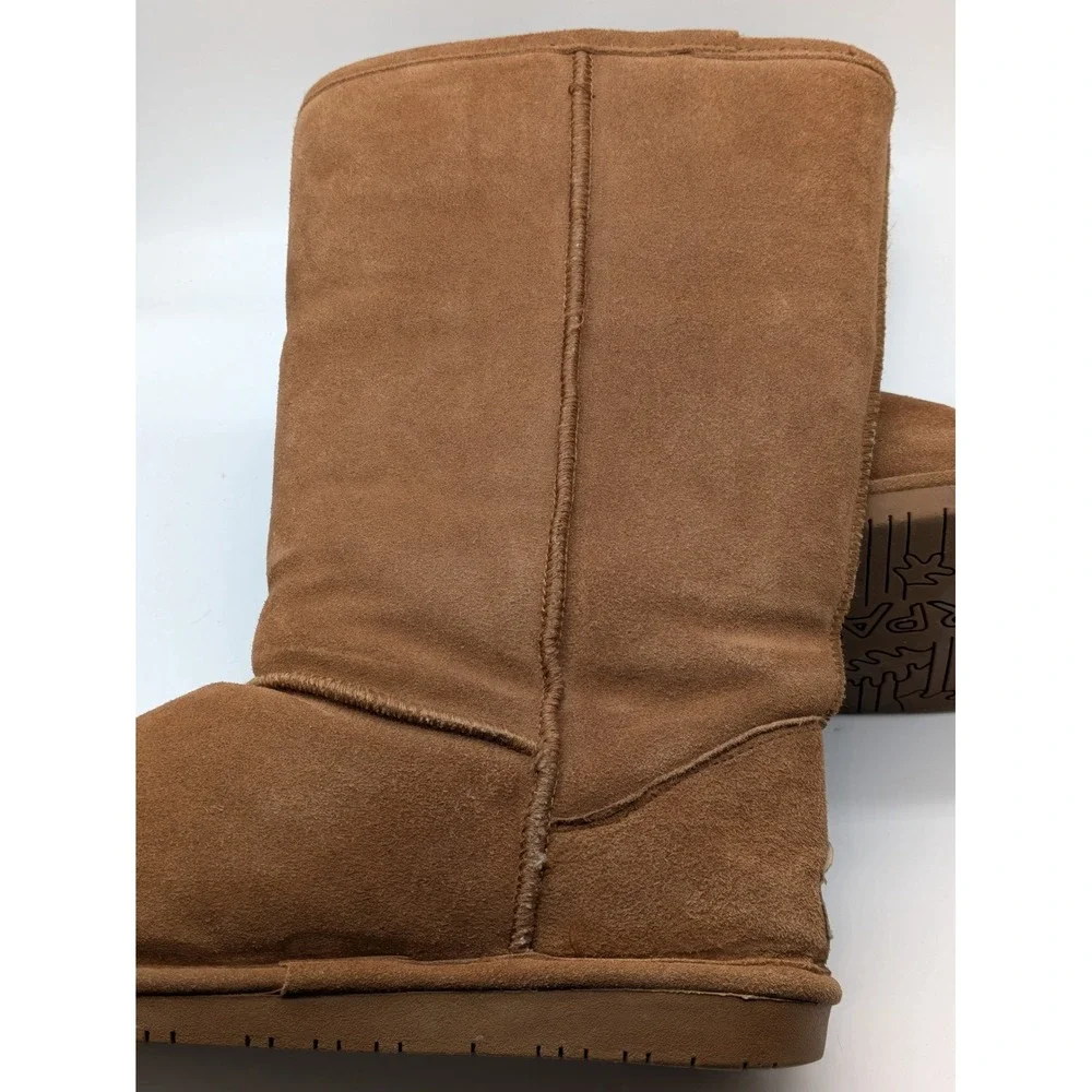 BEARPAW Women's Boots Size 11 Brown Suede Shearling Lined Tall Winter Boots